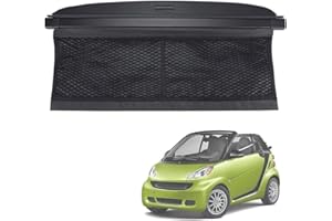 VO DESIGN HEYCE Copri Bagagliaio Protezione Bagagliaio Estensibile per Smart 451 Fortwo 2009-2014 453 Fortwo 2015-2019 Tenda Divisorio Bagagliaio Cartello di Sicurezza Car Cargo Cover,Fortwo 451