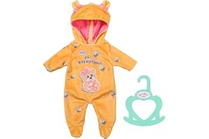 BABY born Mono Little Bear 834619 - Accesorios para muñecas de hasta 36cm - Mono de tela súper suave con capucha y percha - Edad: 2+ años
