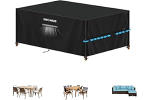 SIMPHAUS Copertura per Mobili da Giardino da Esterno Copertura Mobile Esterno Impermeabile Telo Copri Tavolo per Esterno Telo Copritavolo da Giardino Antivento Tessuto Oxford 420D 170x100x74cm