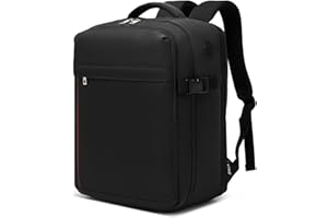 Kono Mochila Viaje Cabina Avion 40x30x20, Maleta Cabina para Ryanair Equipaje de Mano para Vueling 24L, Pequeñas para Manejo Fácil para Trabajo Escuela Viaje,Negro