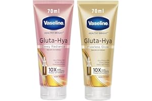 UK WILD SKINCARE Vaselene's Gluta-Hya Flawless Glow, 70ml + Gluta-Hya Dewy Radiance, 70ml Lotion (Combo Pack)