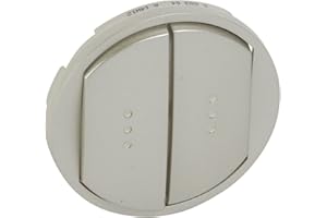 Legrand 068304 Enjoliveur Large Céliane pour Double Interrupteur, Va-et-vient ou Poussoir avec Voyant, Finition Titane, Lot de 10