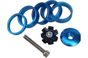 Ganopper Handlebar Riser Bicycle Stem Spacer Set Headset Spacer 1 1/8 Inch with Ahead Cap MTB Stem Cap