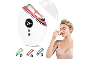 Aofesel Gua Sha Gesichtsmassagegerät, EMS Gua Sha Elektrisch mit Vibration & Wärme, Face Lifting Gerät Für Gesicht Anti Falten Anti Aging