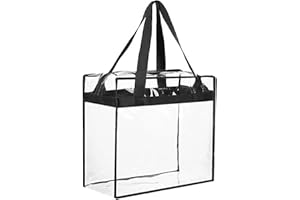 Fahibin Durchsichtige Tasche，Transparent Tragetasche,Große transparente Tragetasche für Schulen, Konzerte, Sportveranstaltungen, Arbeit