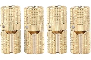 NIKOU Copper Furniture Hinges Barrel Invisible Door Concealed Cabinet Hinges 4pcs/pack 12mm Hidden for Hardware