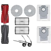 robotyedek, QRevo CurvX/QRevo Curv 2 Pro/Edge 2 Pro Roborock ile Uyumlu Ana Fır&ccedil;a Hepa Mop Fır&ccedil;a Toz Torbası Seti 10 Par&ccedil;a