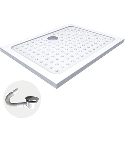 EMKE Receveur De Douche 90x90 Cm Semi-Circulaire Extra Plat Antiderapant En Smc Noir 89847371