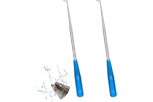 SAVITA 2 pièces Dégorgeoir, Dégorgeoir de Peche avec Tube de Stockage Extracteur Hameçon Fish Hook Remover Kit d'Outils de Retrait d'Hameçon