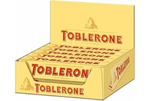 CADBURY TOBLERONE-MILK-100G, Triangoli unici di delizioso cioccolato al latte, Confezione da 20