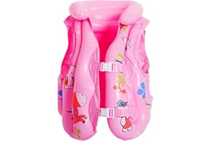 BRTNUP Inflatable Swim Vest, Floaties Swim Aid, Inflatable Toddler Swimming Floaties, Swim Jacket/Buoyancy Aid, Child Swimming Pool Vest for Toddlers Ages 1-8 Girls & Boys
