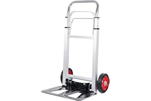 Luebel® Heavy Duty Aluminium 90kg Folding Foldable Hand Sack Truck Barrow Cart Trolley Industrial Warehouse Hand Truck, Sack Truck 198lb