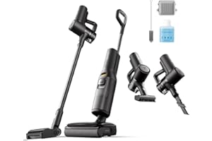 roborock F25 Combo Aspiradora Sin Cable en Seco y Húmedo, 5 en 1 Multifunción, 20.000 Pa, Autolimpieza a 90 °C y Secado en 5 Min, Limpieza Total del Hogar, Diseño Plano de 180°