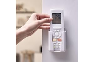 HPLIVE Supporto universale per telecomando da parete, bianco per condizionatore d'aria, supporto per telecomando da parete, misura media