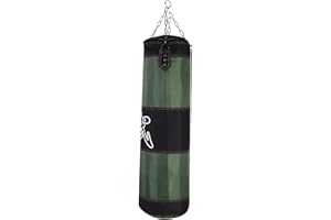 ‎ALOMEJOR Boxen Boxsack Kette Deckenhaken Muay Thai Kampfsportarten Stanzen Heavy Bag Heavy Duty Boxsack mit Ketten für Boxen Training Fitness Sandsack