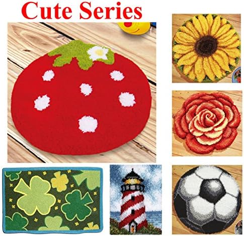 BYT collection 32 Models Latch Hook Kit Rug Making Crafts 21 inch X 21 inch Cute173
