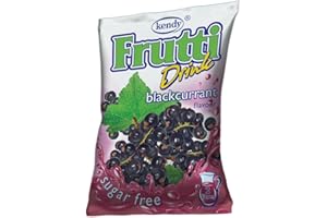 KENDY, Frutti, Aromatizzatore d'acqua senza zucchero, zero calorie, preparato in polvere per bevanda istantanea, 32 bustine al gusto Ribes Nero