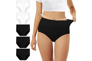 FALARY Mutande Vita Alta Donna in Cotone, Pacco da 5