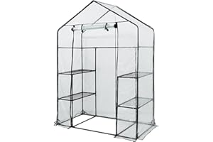 Oypla 3-Tier 4 Shelf Mini Walk-in Growhouse Garden Greenhouse