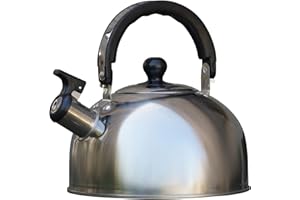 PROVANCE Bouilloire à thé, bouilloire à flûte, bouilloire en acier inoxydable, capacité de 2,0 l, cuisinière à gaz, cuisinière à gaz