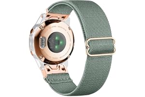 TUCOMO Elastyczny nylonowy pasek kompatybilny z Garmin Fenix 7S / Fenix 6S / Fenix 5S / Descent Mk2S, Quick Fit 20 mm Loop rozciągliwy pasek zamienny do Garmin epix Pro 42 mm, dla mężczyzn i kobiet