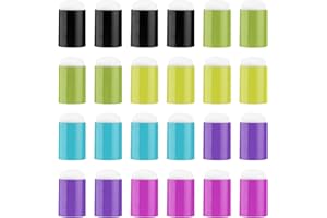 SPRHR 24 Stück Fingerschwamm, 6 Farben Malerei Malerei Schwamm Finger, Kunststoffgriff Runde Schwämme Pinsel, für DIY Vorlagen, Gemälde, Druckfarben, Kartenherstellung, Kunsthandwerk