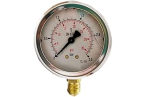 RIEGOPROFESIONAL Manómetro de glicerina 0-2,5 Bar 1/4"