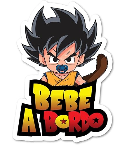 Pegatinas Para Coche 'Bebé Saiyan A Bordo' - Juego De 2, Vinilo Resistente, Para Ventanas O Carrocería