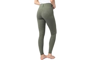 HORZE Dea Legging d'équitation Femme, Pantalon d'équitation avec Poche pour téléphone Portable, Passants de Ceinture, Fond intégral