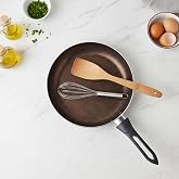 Papilla Domino 26 cm Maxi Tava - &Ccedil;ikolata Kahve ve Gold Detaylı Yanmaz Yapışmaz Pratik Kızartma Tavası