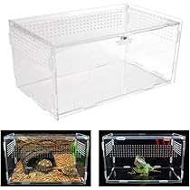 DECOMELODY Reptilien Futterbox Transparent - Für Spinnen & Eidechsen