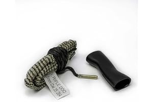 Rifle Doc Lauf-Reinigungsschnur 2X Bronzebürsten Kaliber Cal .17 .223 5,56mm 6,5mm 7mm 7,62mm .308 30-06 8mm 9mm 9,3mm .338 .458 12GA 16GA Premium Bore-Snake | Doppelbürste + Griff