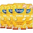 Tetley Zingy Lemon & Ginger Pack of 4 Boxes 80 Teabags