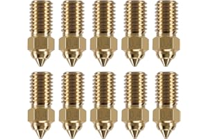 HysiPrui 3D Drukarka Wytłaczarka 0.4mm Dysza Zestaw - W zestawie 10 sztuk mosiężne dysze, wysoka temperatura i odporność na zużycie dla ELEGOO Neptune 4/Neptune 4 Pro/Neptune 4 Plus