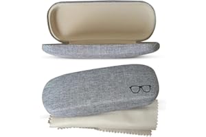 R&B SPORTS & LEISURE Glasses Case, Glasses Case Hard Shell, Glasses Case For Women, Glasses Cases For Men, Spectacles Case, Sunglasses Case, Hard Glasses Case, Glass Case Box Large Cloth, Case Colours Black Grey Blue