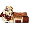 BSB HOME® Premium Super Soft Cloudy Printed Mink Single Bed Blanket for All Season, Ultrasoft & Cozy Single Ply Blanket | |152 x 228 Cm (Beige Brown & White, Pack of 1)