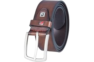 Pierre Cardin męski pasek z pełnej skóry bydlęcej 40 mm szerokości i 3,8 mm mocny, regulowany, pasek skórzany, pasek do dżinsów, brązowy, br?zowy, 115