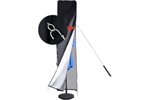 CONFUTURY Schutzhülle Sonnenschirm Wasserdichter für 2m/3.3m Ampelschirm ,420D Outdoor-Terrassenschirm-Abdeckung für 4.5m Doppelsonnenschirm, mit Belüftungsöffnung, Reißverschluss & Kordelzug (230x52x62cm)