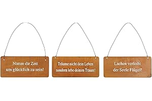 levandeo Set di 3 Adesivi da Parete, 18 x 8 cm, con Scritta in Lingua Tedesca