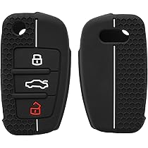 Nero Nuovo Chiave Cover Per Audi Custodia Catena Pelle - Foto 10