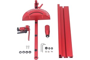 EIMSOAH Table Saw Miter Gauge System, Miter Gauge System Fence with Limit Stop, Accurate Table Saw Miter Gauge, for 30mm or 45mm T Track