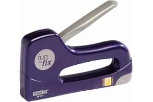RAPID Fun to Fix M10Y - Agrafeuse Manuelle Ergonomique, Utilise Agrafes N°13 (4-8 mm), Poignée Confortable, Kit de Démarrage Inclus, Idéale pour Petites Mains et Projets DIY - 24053801