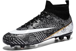 VTASQ Football Boots Boys High Top Spikes Soccer Training Shoes Cleats Profession Athletics Outdoor Competition Breathable Sneakers for Unisex