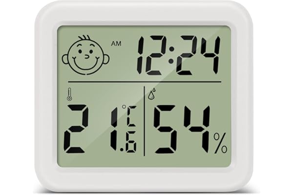 PAIRIER Termometre Maison LCD Thermomètre Hygromètre Interieur Numérique Température Humidité pour Salon entrepôt Chambre de bébé Vestiaire