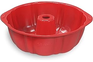 SILIVO 23 cm Gugelhupfform Silikon, Silikon Backform Gugelhupf, Weiche, Antihaftbeschichtete Kuchenform Silikon für Götterspe