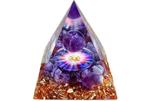 ycyingcheng Crystal Positive Energy Generator Orgonite Pyramid Protection Pyramid Energy Crysta Protection Crystal and Stone Pyramid Energy Generator for Home Decor Indoor