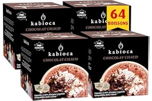 Kabioca - Chocolat Chaud riche et onctueux - 4x16 Dosettes d'origine végétale pour préparation Chocolat Chaud - Dosettes tout en un compatibles avec machine Dolce Gusto®