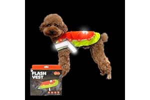 LaRoo Imperméable pour Chien, Veste de Pluie avec Lumineux LED et Réfléchissante, Rechargeable par USB Réglable, Manteaux Imperméables pour Chiens (Small)