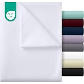 Utopia Bedding Top Sheet, Bed 135-225x255 cm - White | Oeko-Tex certified, brushed polyester soft microfibre flat sheet witho