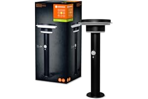 LEDVANCE Oprawa ścienna i sufitowa LED: for ściana, ENDURA® STYLE SOLAR DOUBLE CIRCLE / 6 W, 3.2 V, Ciepły biały, 3000 K, materiał: stainless steel, IP44